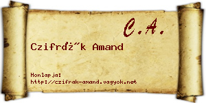 Czifrák Amand névjegykártya